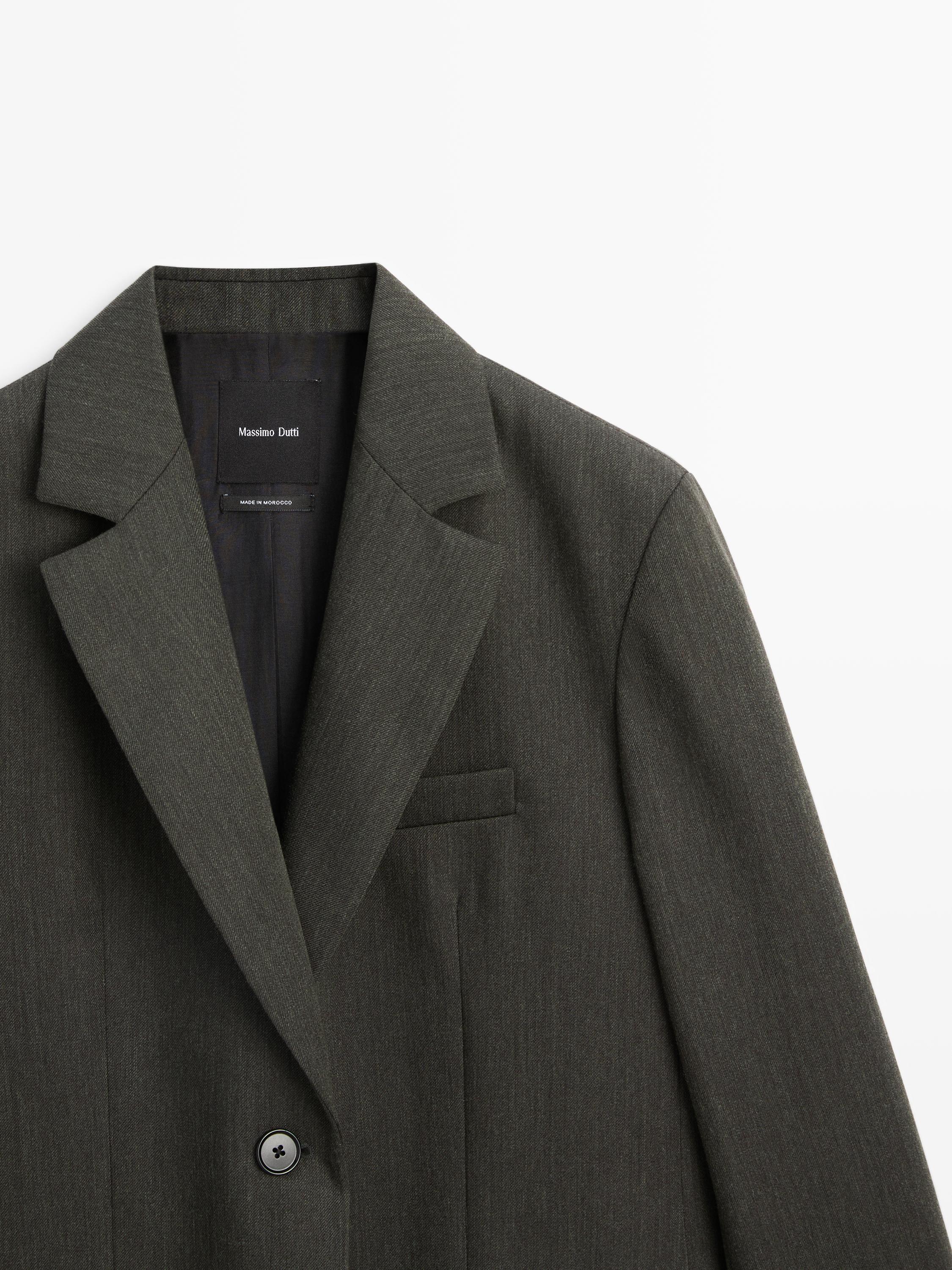 100% wool two-button blazer